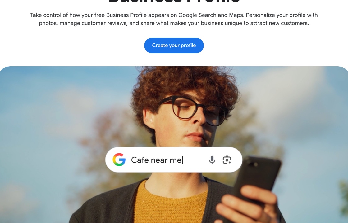 Google search example showing Cafe near me, the kind of search guests use to find a restaurant.